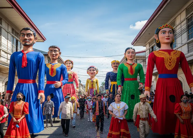 higantes festival angono rizal 2025 Giant papier-mâché figures parading through the streets at Angono’s Higantes Festival.