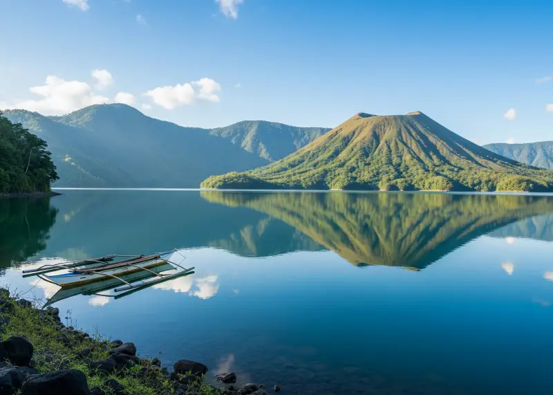 lake holon south cotabato Lake Holon in South Cotabato with calm waters and mountain backdrop.