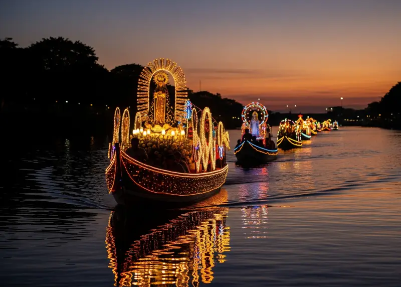 penafrancia festival naga city 2025 Fluvial procession of the Our Lady of Peñafrancia image on the Naga River.