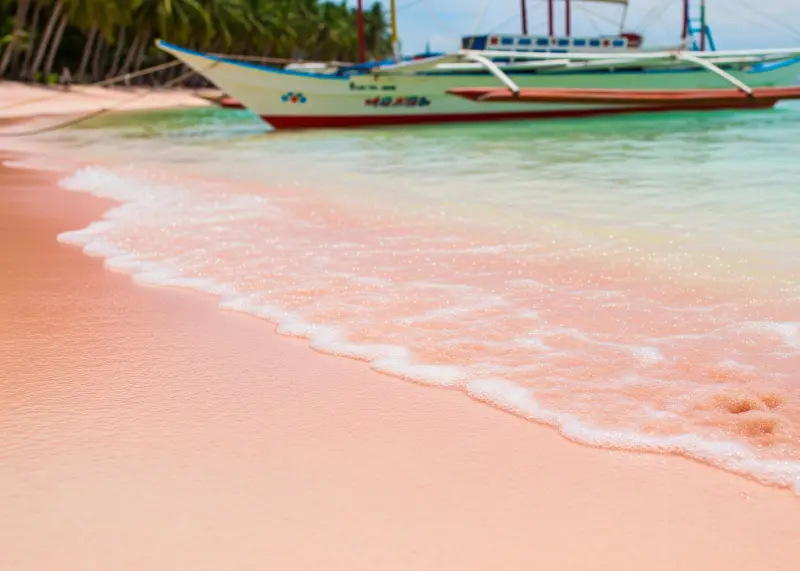 sta cruz island pink sand zamboanga Pink sand beach at Sta. Cruz Island in Zamboanga City.