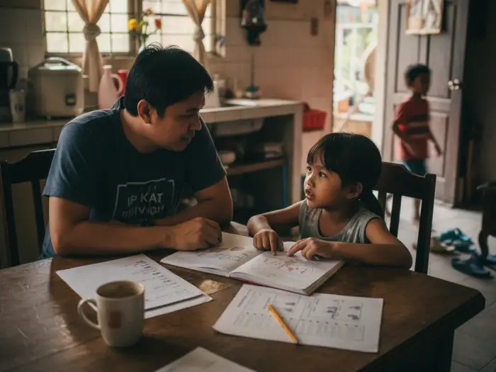 anti bullying tips parents communication Filipino parent creating open communication channel with child about bullying Philippines.