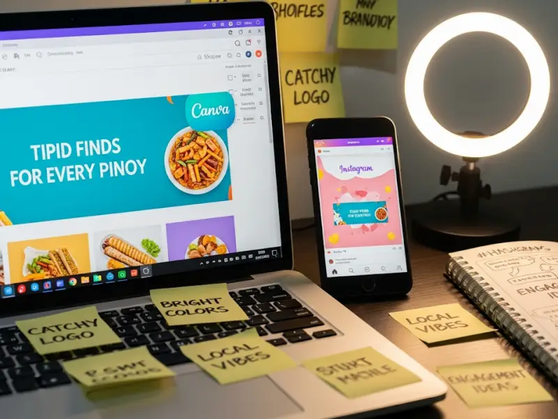 branding dropshipping philippines Canva design for Shopee branding with Filipino-inspired store elements.