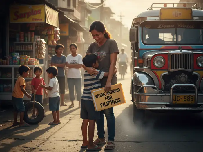 general work abroad for filipinos Filipina worker preparing for general jobs abroad for Filipinos overseas.