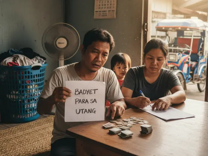 get out of debt philippines utang tips Filipino parents adjusting household budget to pay off debt Pinoy style.