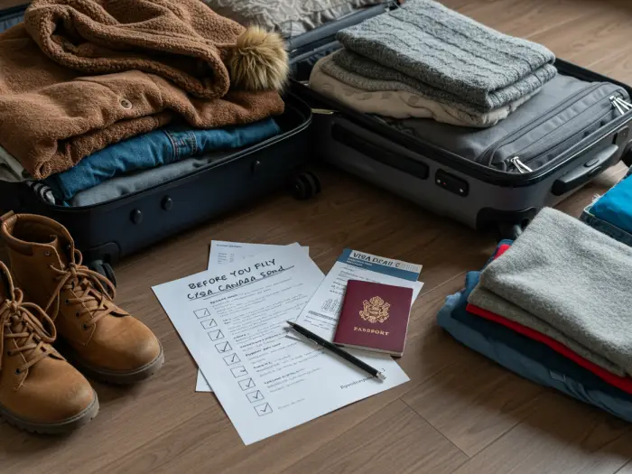 preparing for move canada philippines Filipino migrant packing and preparing documents before moving to Canada.