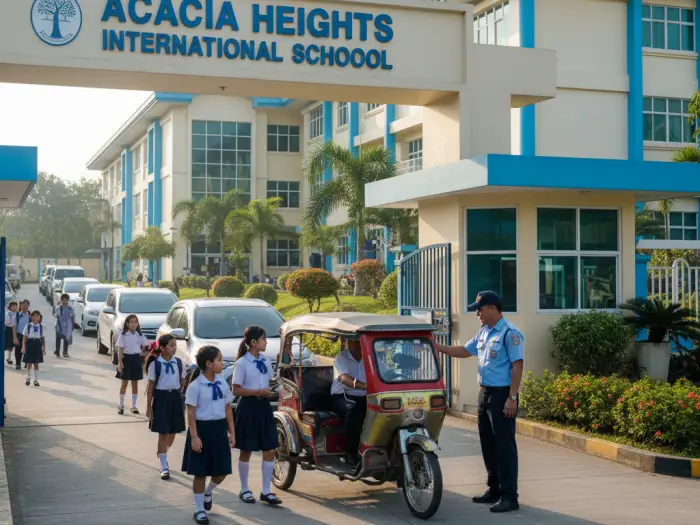 private school tuition philippines Filipino students entering private school in the Philippines, reflecting higher tuition and facilities.