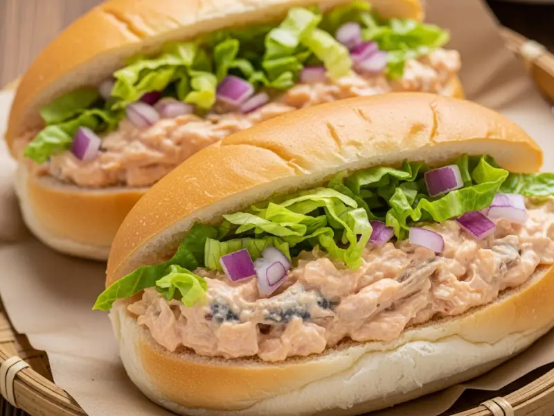 sardine sandwich spread Bread with sardine sandwich spread mixed with mayonnaise and lettuce.