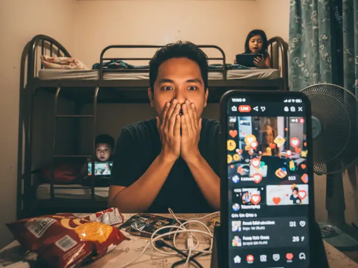 tiktok live gifts philippines Filipino creator receiving TikTok live gifts Philippines during livestream.