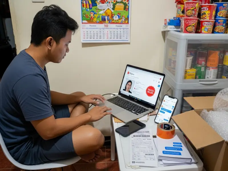 trusted supplier dropshipping philippines Filipino freelancer negotiating with a trusted supplier online.