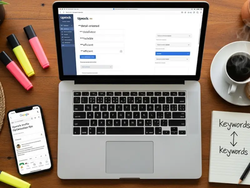 upwork profile optimization Optimizing an Upwork profile with keywords for visibility.