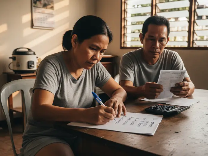utang tips bayad debt management philippines Filipino parent listing utang tips bayad for debt management PH at home.