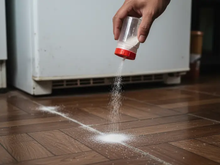 diatomaceous earth cockroach control Sprinkling diatomaceous earth for natural cockroach control in Pinoy home