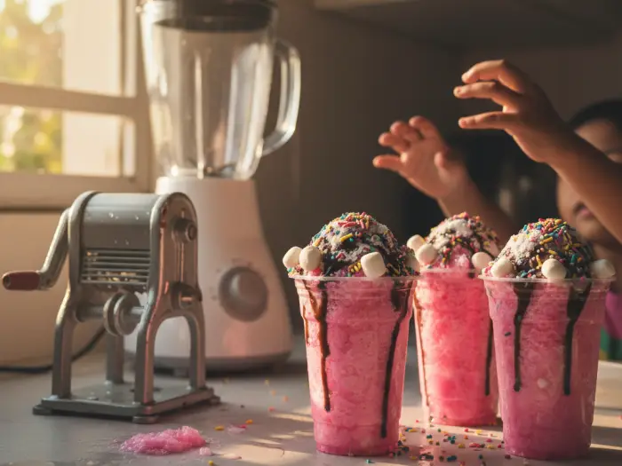 filipino ice scramble iskrambol recipe Filipino ice scramble iskrambol with powdered milk and sprinkles