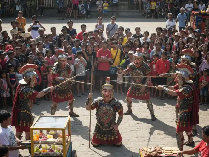 moriones festival highlights longinus reenactment marinduque Morions reenacting the biblical story of Longinus during the Holy Week festival.