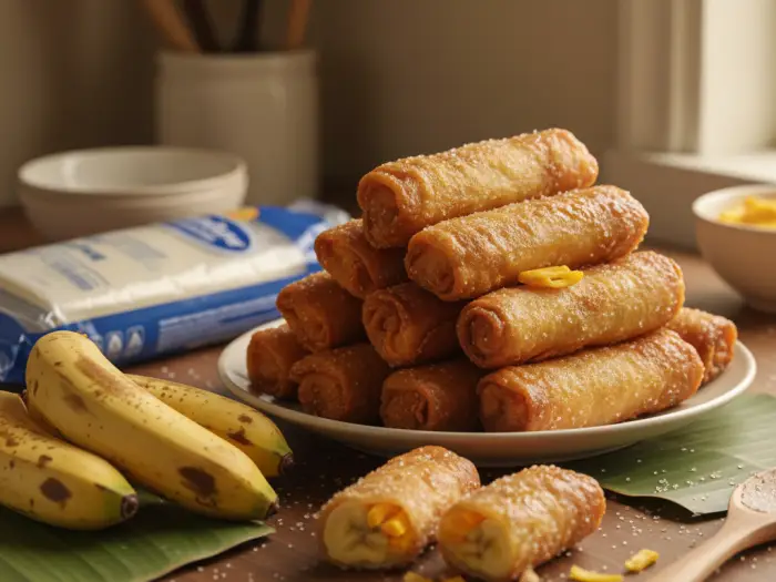 turon filipino banana jackfruit recipe Filipino turon recipe with saba banana and jackfruit filling