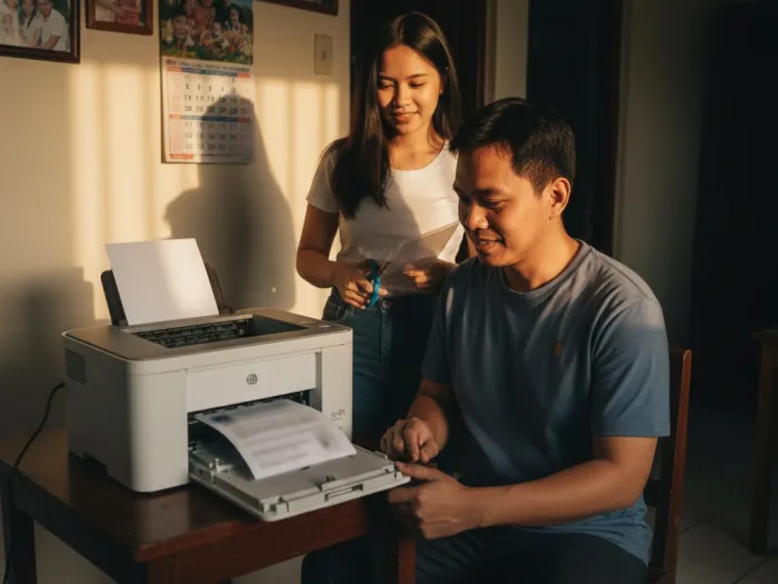 ephilid download print use philippine national id Filipino printing his ePhilID for official Philippine National ID use.