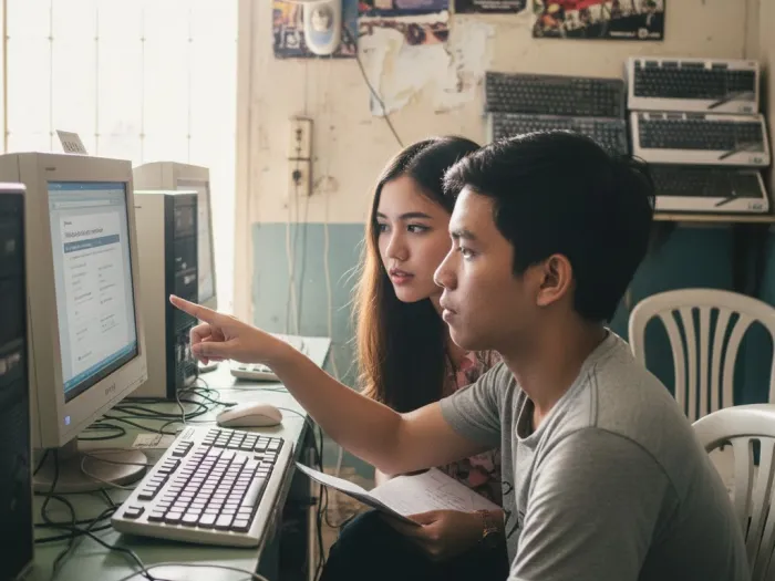 philsys online application national id registration Filipino completing the PhilSys online application for the Philippine National ID.