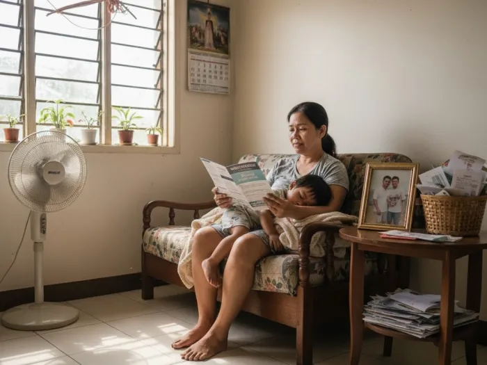 why life insurance matters filipino families Filipina mother reviewing why life insurance matters for Filipino families at home.